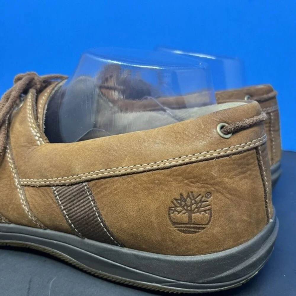 Timberland Earthkeepers Cupsole 3 Eye Brown Leather Men's 11.5‎ Boat Shoes 72565